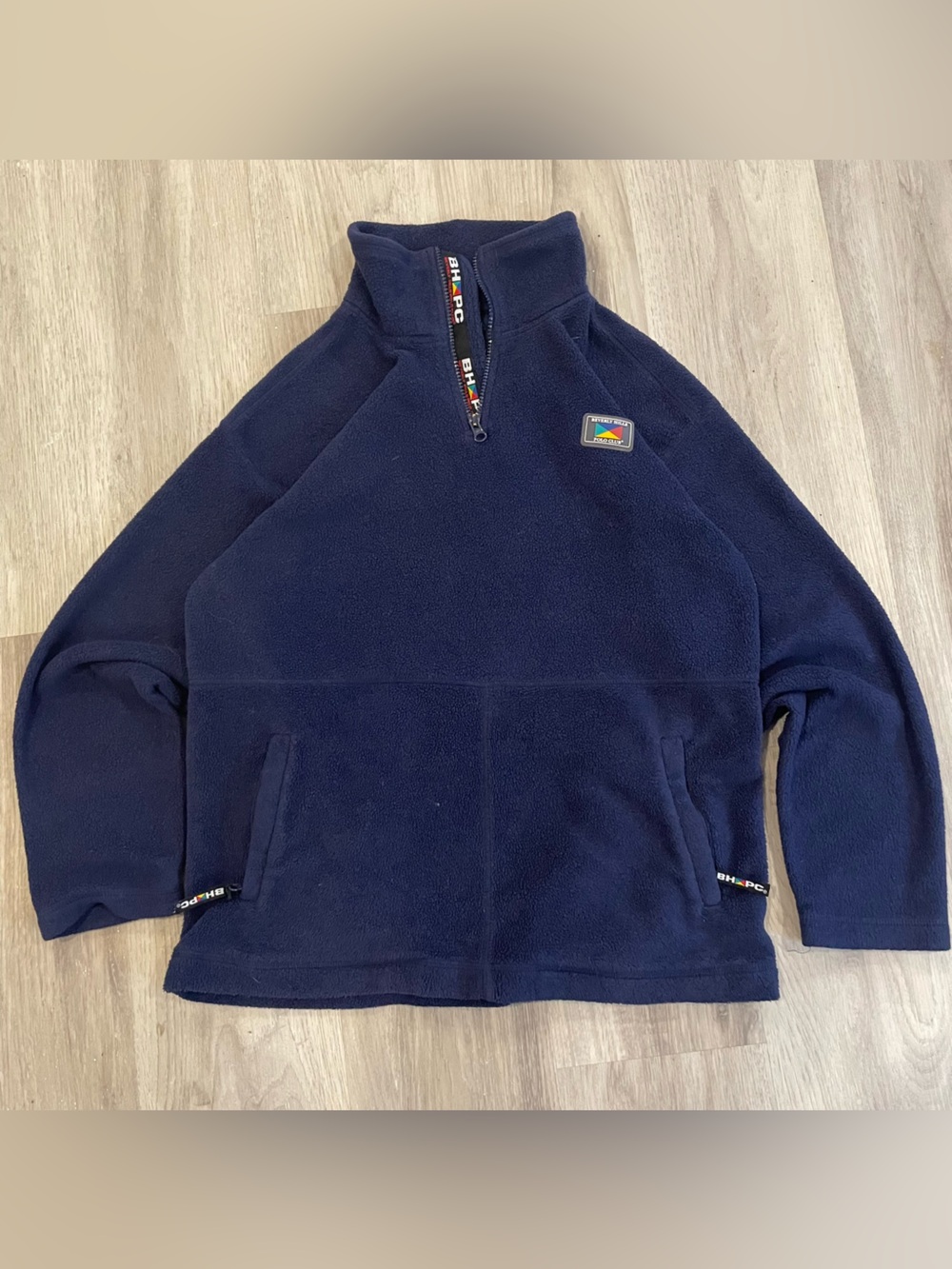 Beverly Hills Polo Club Men's Navy Half-Zip Fleece Pullover sz L